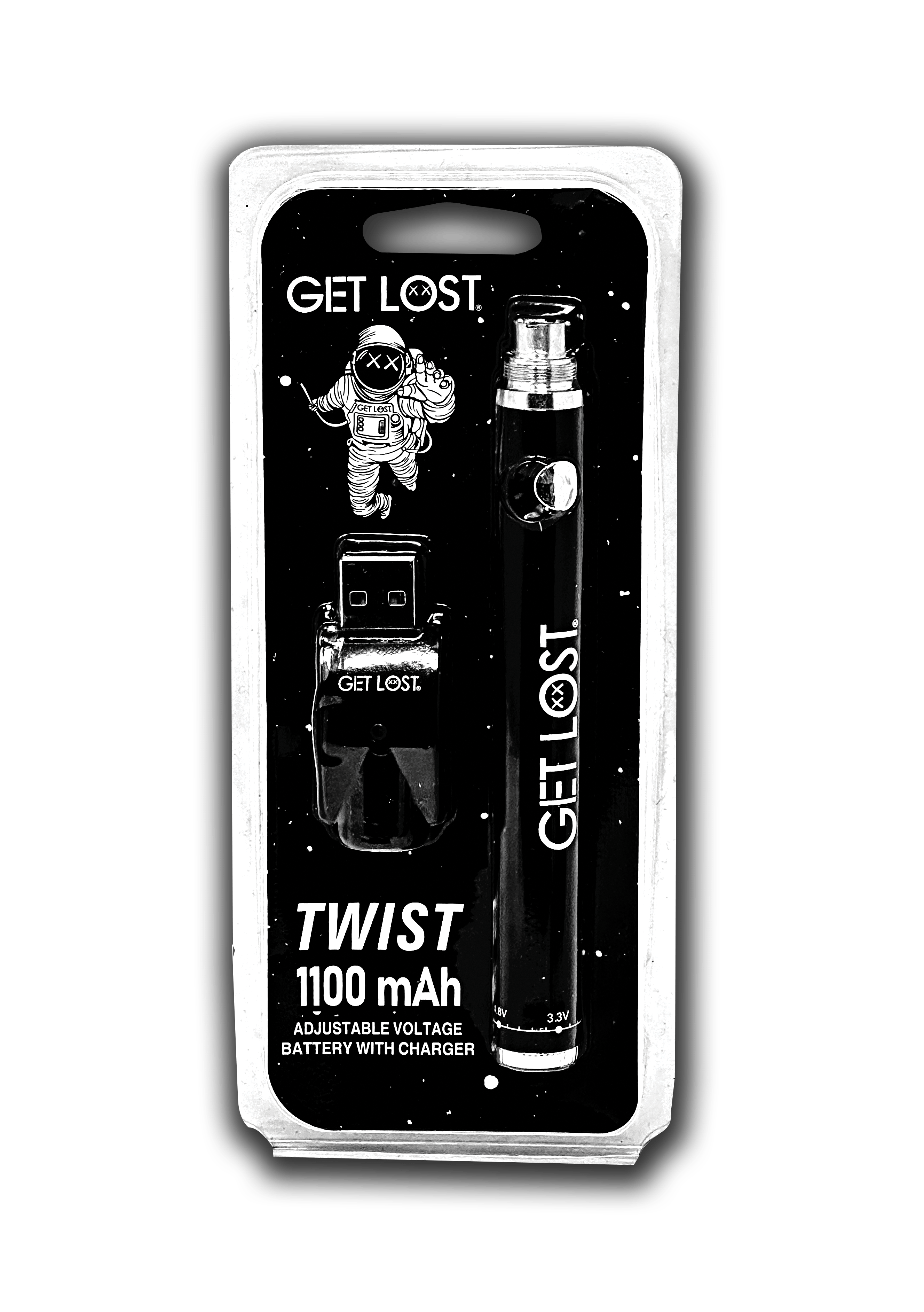 TB-BLK-003 Twist 1100 mAh - Battery (Silver Black)