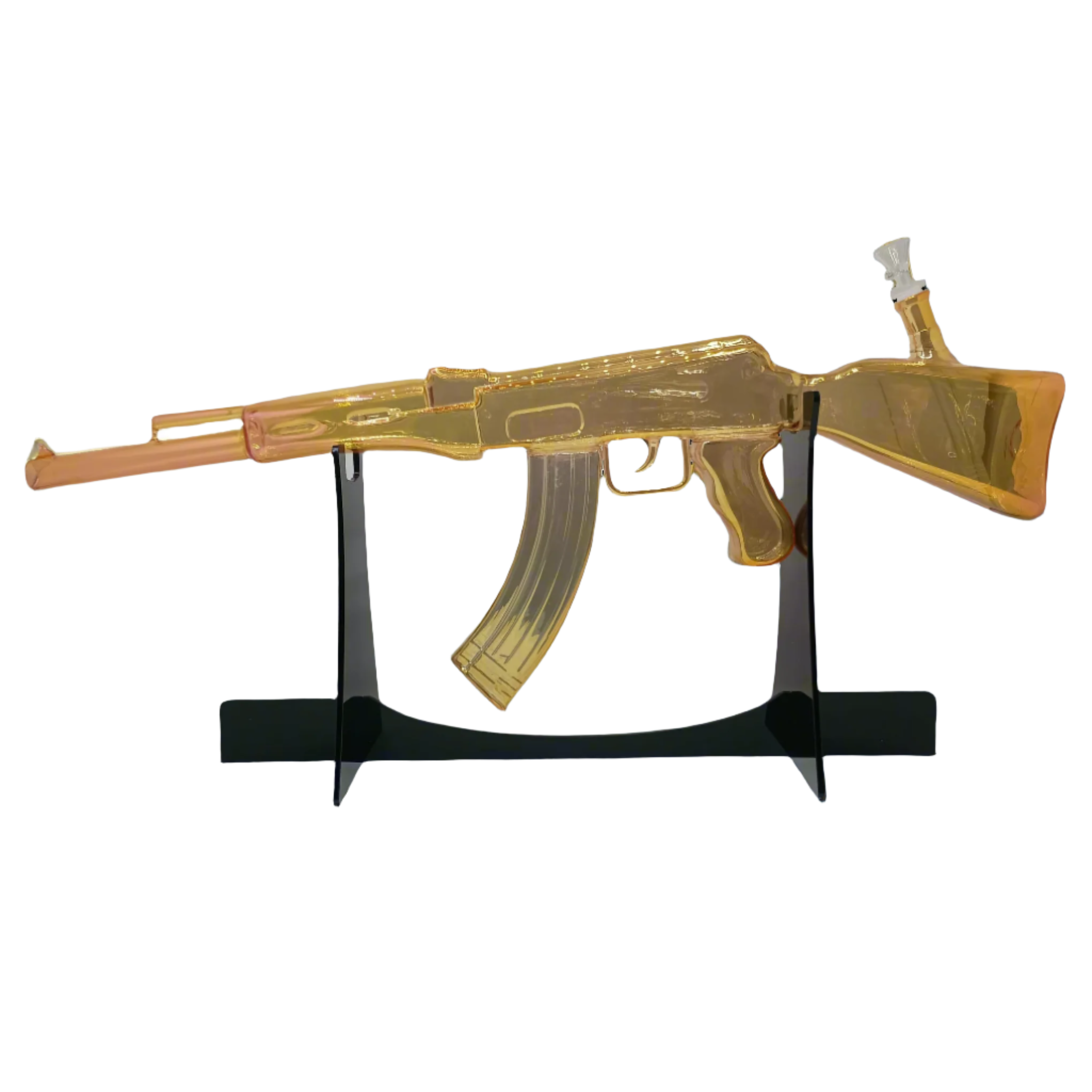 AK47-GLD-001 - Get Lost AK47 Glass Water Pipe (Gold)