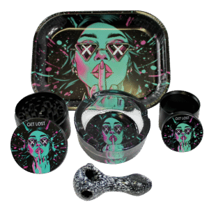 HP-GS-004 Get Lost Hand Pipe Gift Set – 5 in 1 (Green Girl Middle Finger)