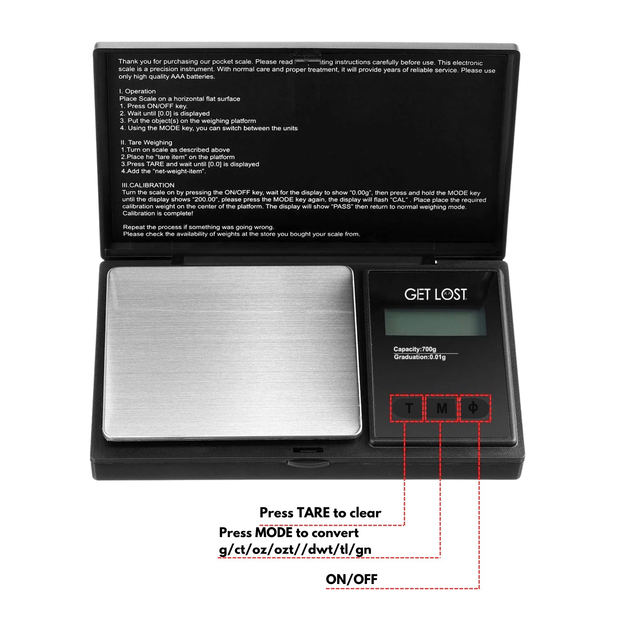 M3DS-006 Get Lost Mini 3D Digital Scale - 3D Flip Effect - Astronaut Peaking Out Circle - Image 3