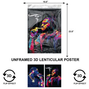 3DLPNF-027 Music - Rapper Pop Smoke Smokes Large UnFramed Poster