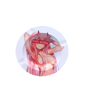 ASH006 Tin Ashtray 5.5"x5.5" Anime Waifu Material