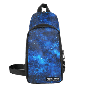 CB-SL-011 Get Lost Saffiano Leather Smell-Proof Premium Convertible Bag (Blue Galaxy)