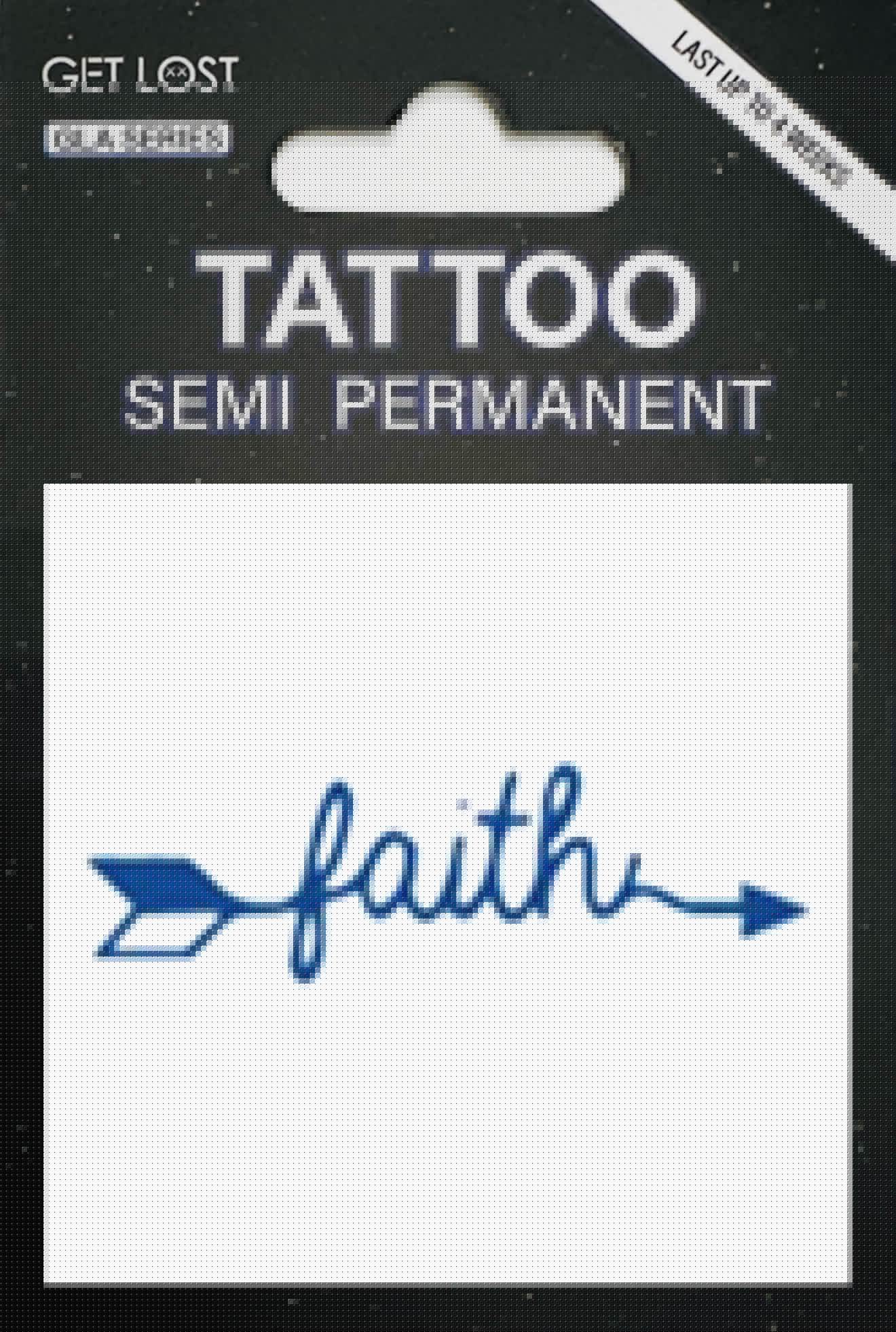 GLA-022 Semi Permanent Tattoo 2"x2"