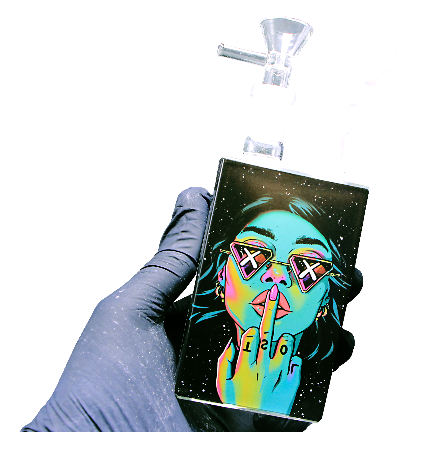 JB-009 Glass Juice Box Pipe (Cookie Monster) - Image 7