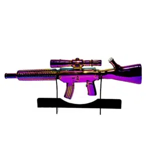 M416-RBW-002 Get Lost M416 Glass Gun Water Pipe (Rainbow)