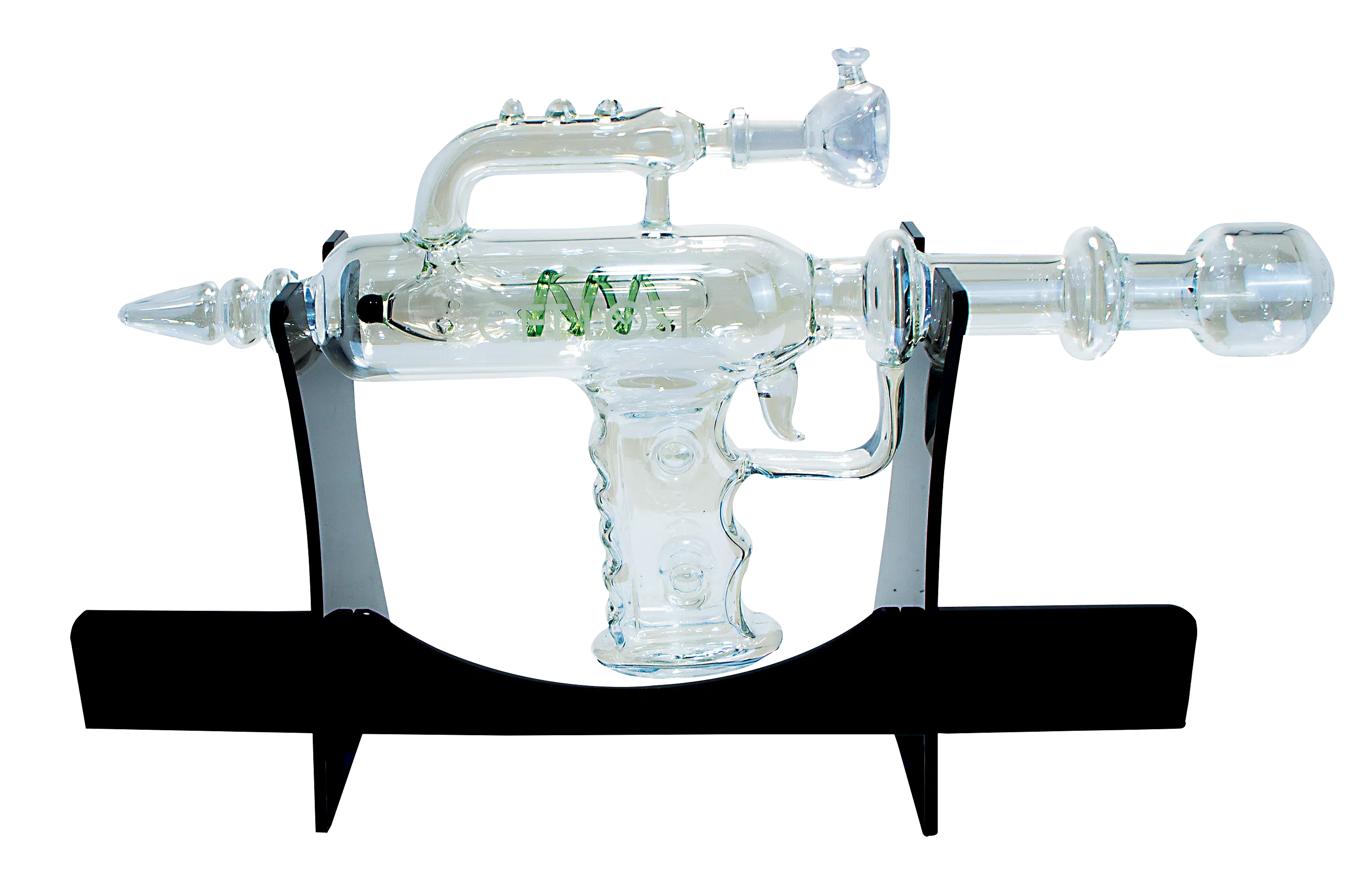 RGG-PLAT-004 - Get Lost RayGun Glass Water Pipe (Platinum) - Image 3