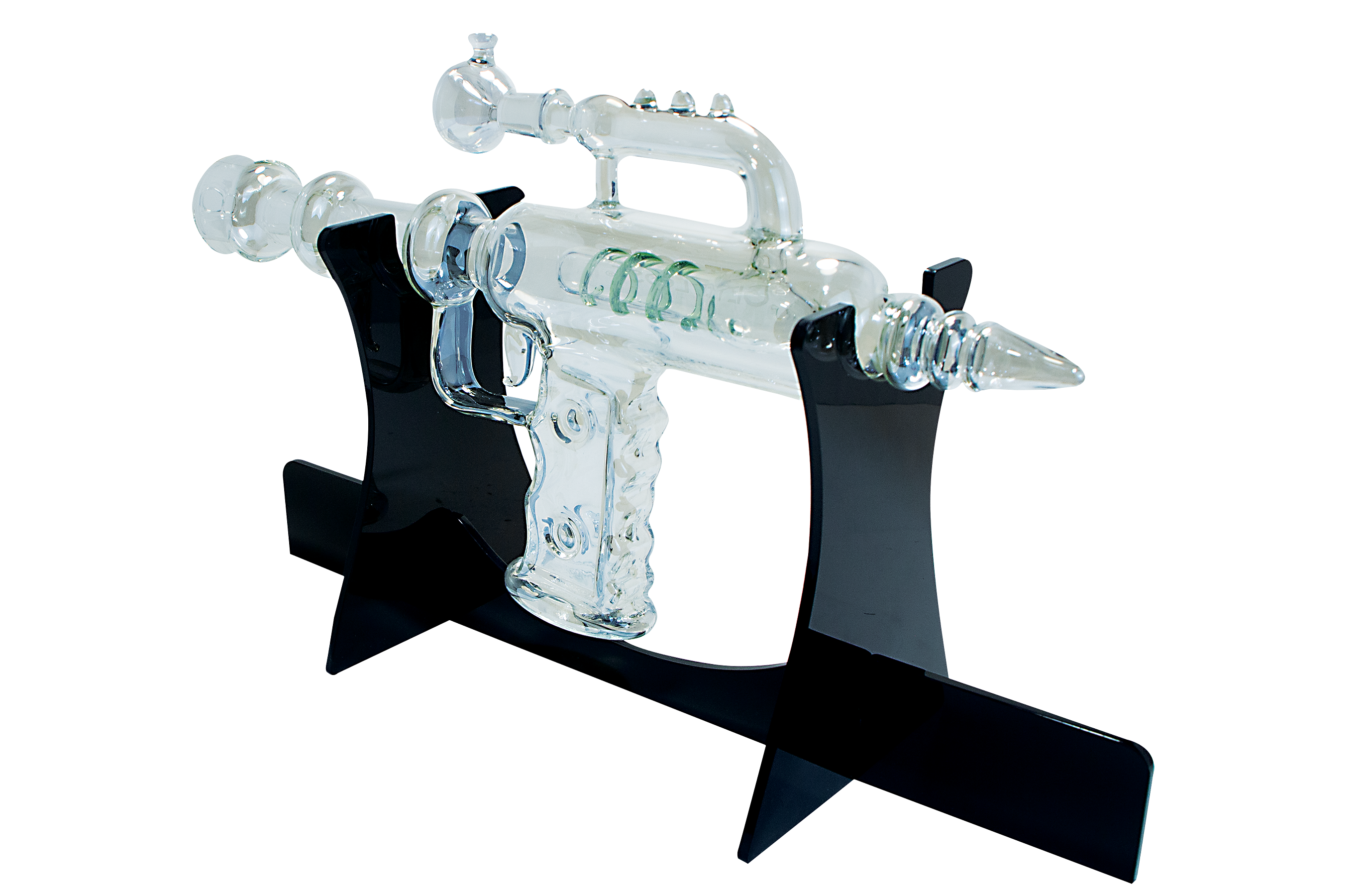 RGG-PLAT-004 - Get Lost RayGun Glass Water Pipe (Platinum) - Image 2