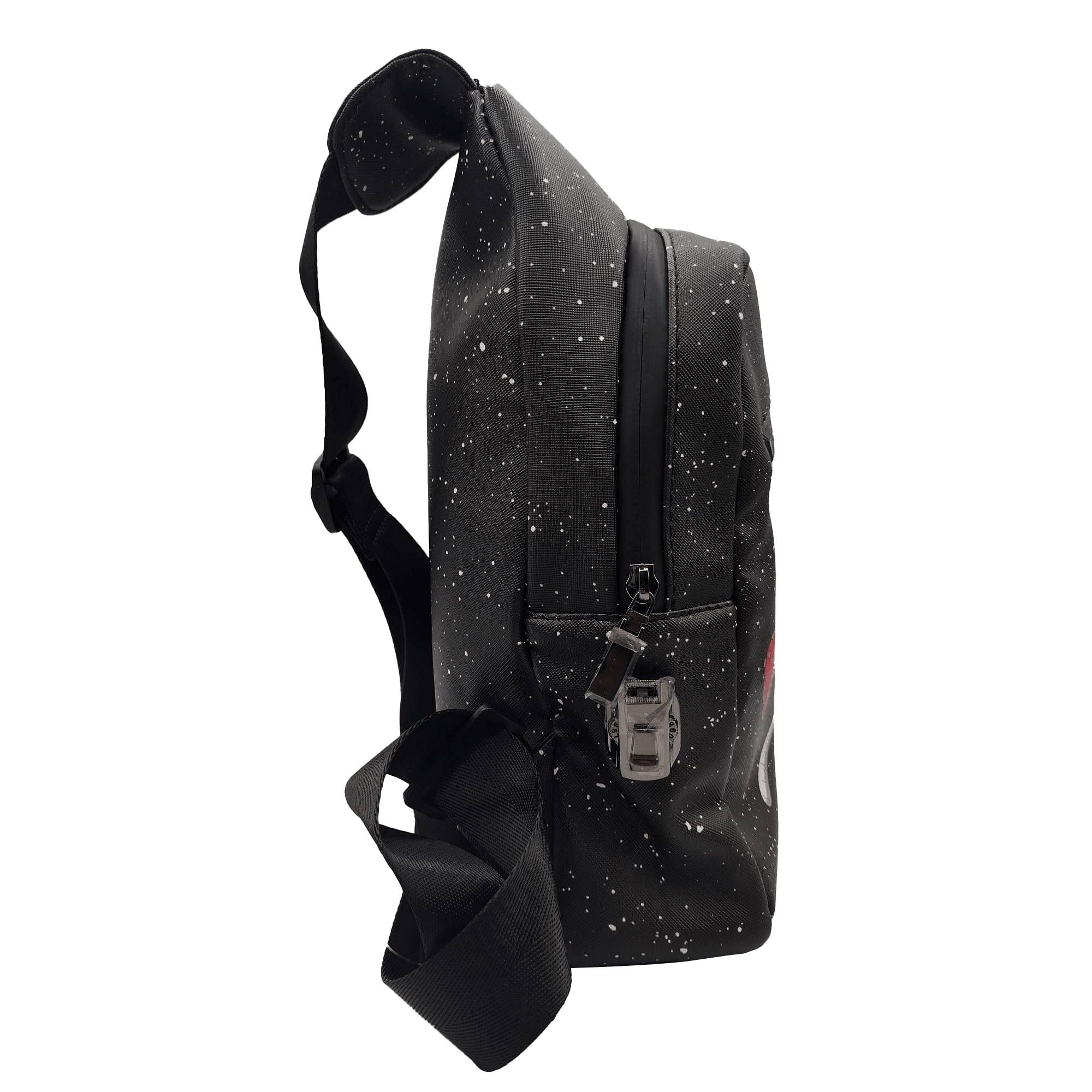 SB-SL-009 Get Lost - Premium Saffiano Leather Shoulder Bag (Galaxy Skull) - Image 4