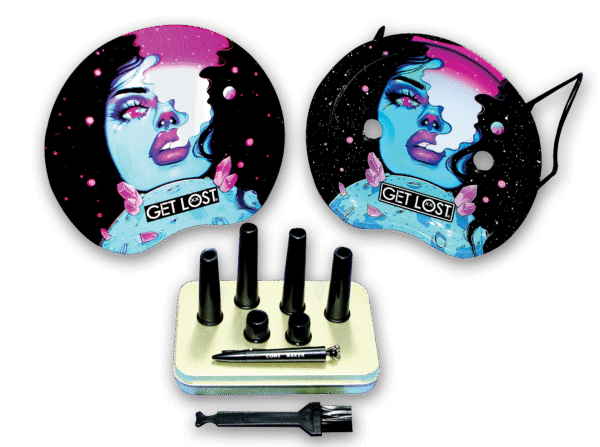 3DRTS-001 - 3D Rolling Tray Station 001 - Blue Get Lost Girl