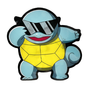 3D3DK095 Pokemon Squirtle Cool Glasses Sticker