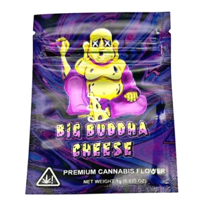 1 Gram Mylar Bag – Premium Smell-Proof Flower Packaging - Big Buddha Gheese (100 Count) CMB-1G-012