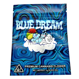 1 Gram Mylar Bag – Premium Smell-Proof Flower Packaging - Blue Dream (100 Count) CMB-1G-016