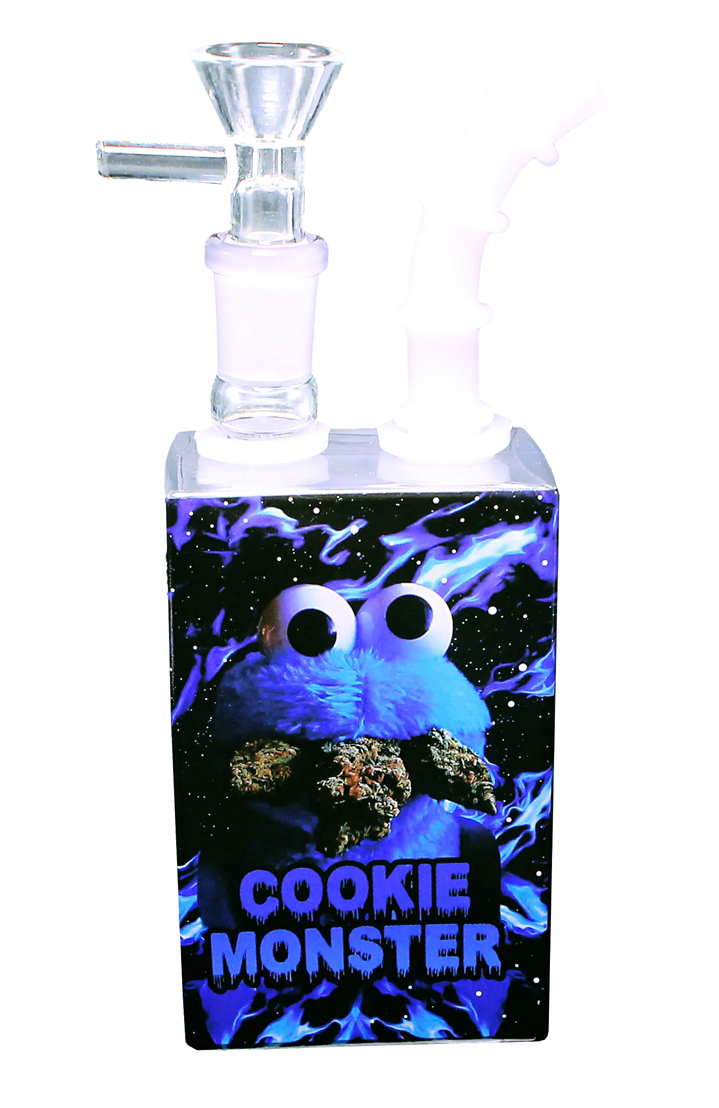 JB-009 Glass Juice Box Pipe (Cookie Monster)