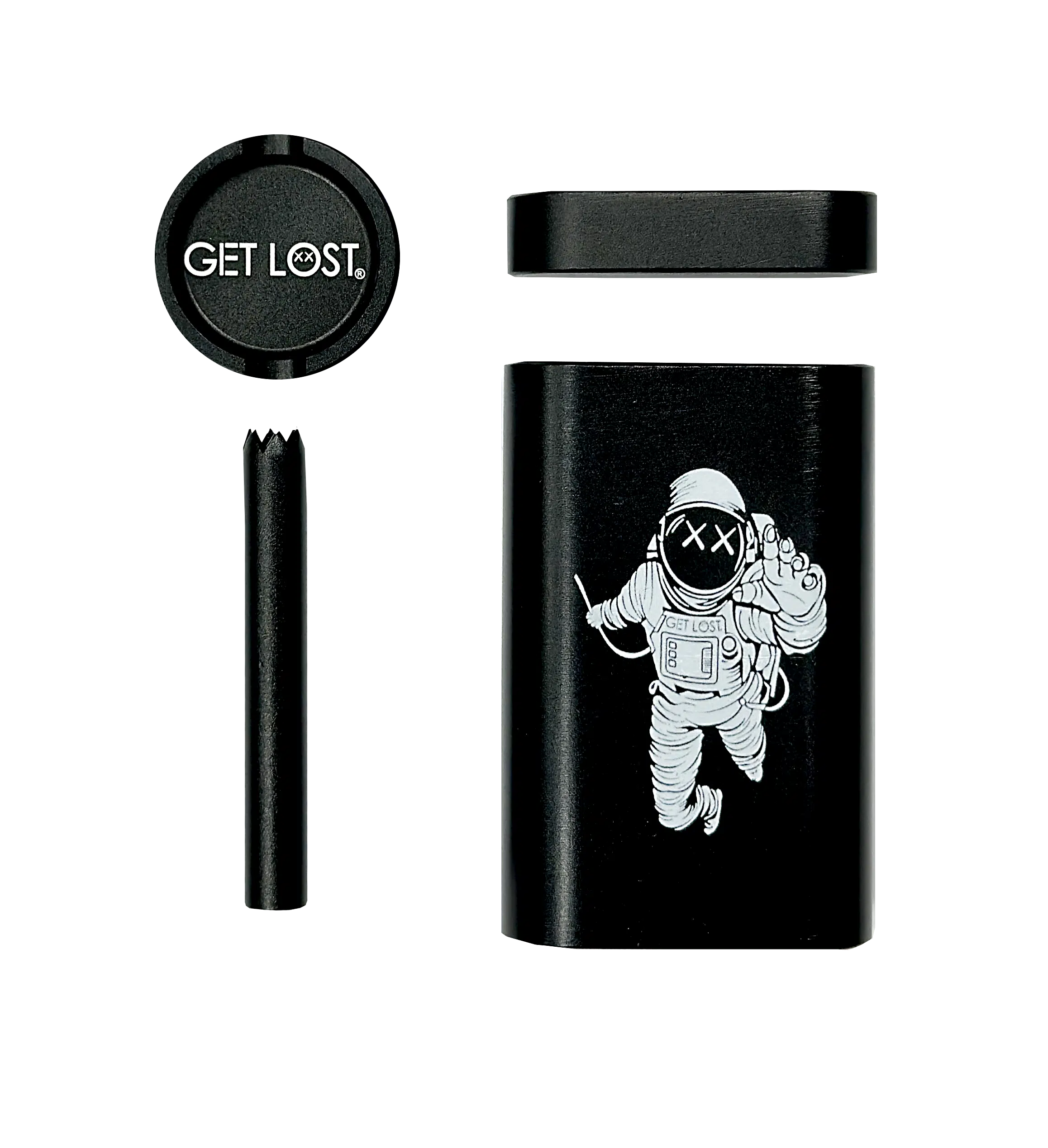MDG-BLK-002 - Get Lost Aluminum Dugout Grinder (Black)