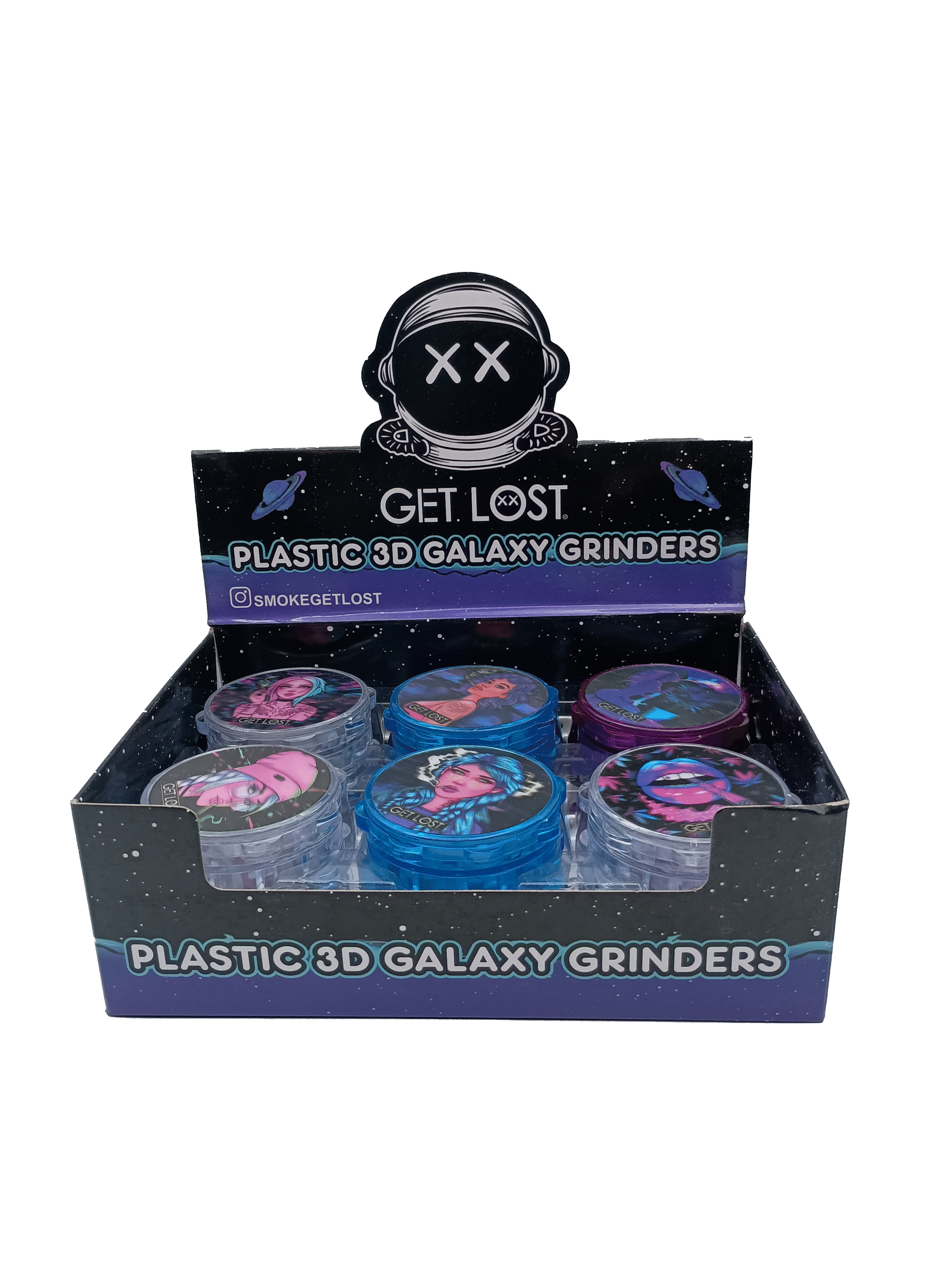 PG3DG-6PK-006 Plastic 3D Galaxy Grinder (67mm) (12 Count) Set6