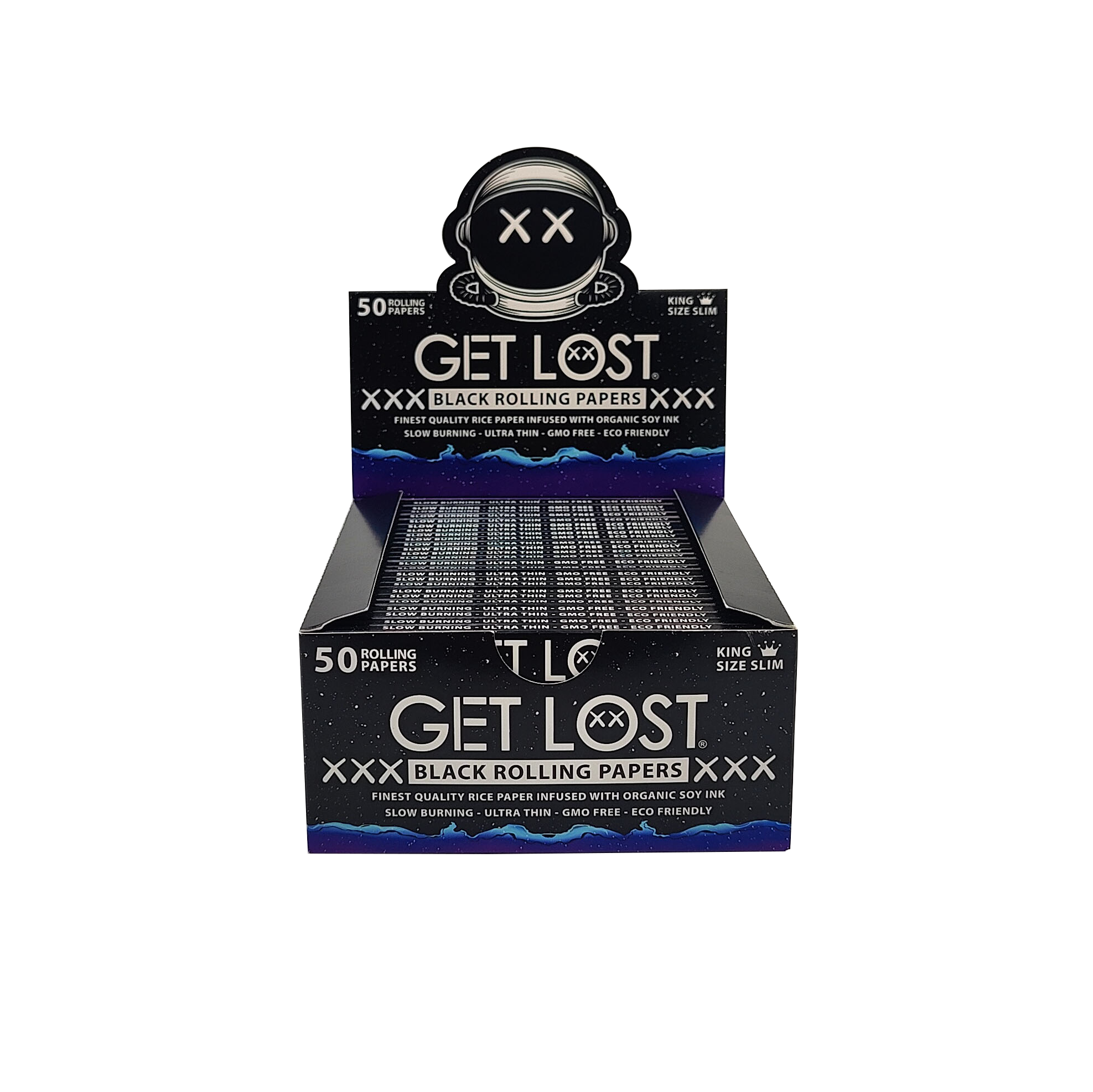 BRP-KS-006 - Get Lost - Black Rolling Papers – (50 Count) (King Size)