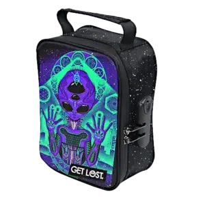 CSB-SL-007 Get Lost Premium Saffiano Leather Stash Bag (Purple Alien)
