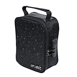 CSB-SL-008 Get Lost Premium Saffiano Leather Stash Bag (Black Galaxy)