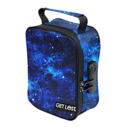 CSB-SL-011 Get Lost Premium Saffiano Leather Stash Bag (Blue Galaxy)