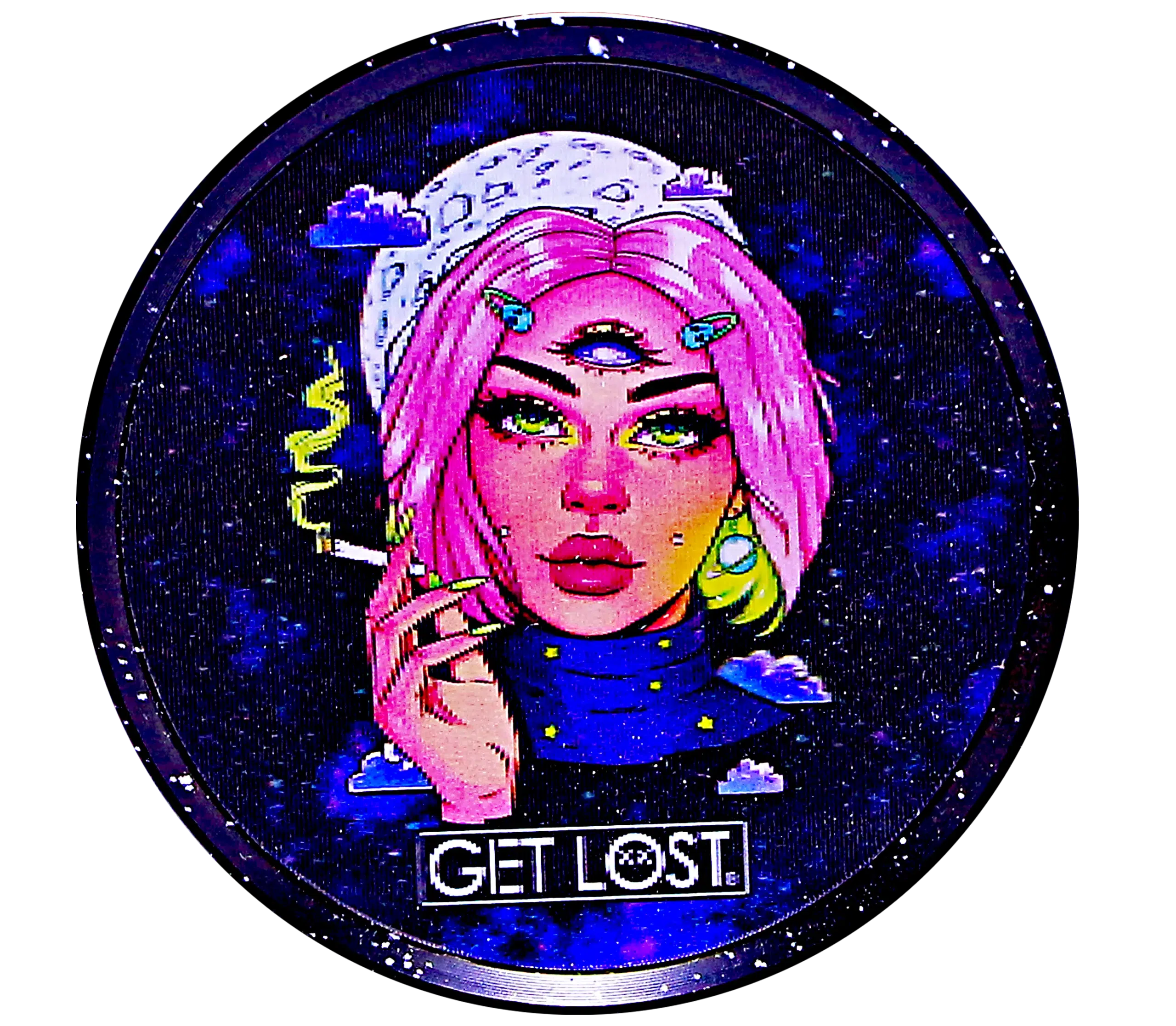 G3DG-6PK-005 - Get Lost Galaxy 3D Herb Grinders – 63mm (6 Count) Set 05 - Image 12
