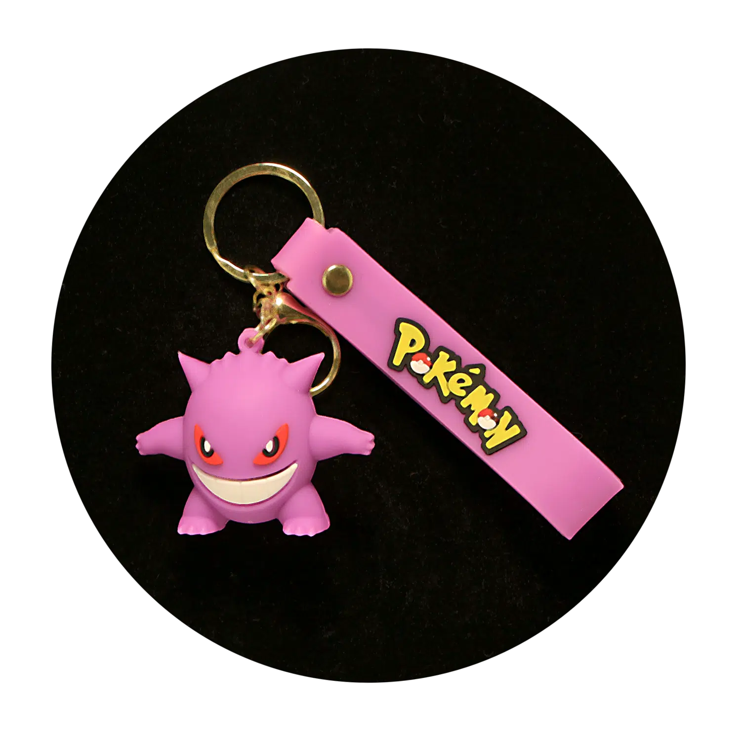 KSB-096 Anime - Pokemon - Gengar - Keychain With Silicone Band