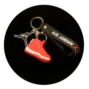 NK-SB-011 - Keychain Silicone Band - Air Jordan Shoe (Red)
