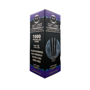 PRT-001 - Get Lost - 1000 Black Pre-Rolled Cones – King Size Slim