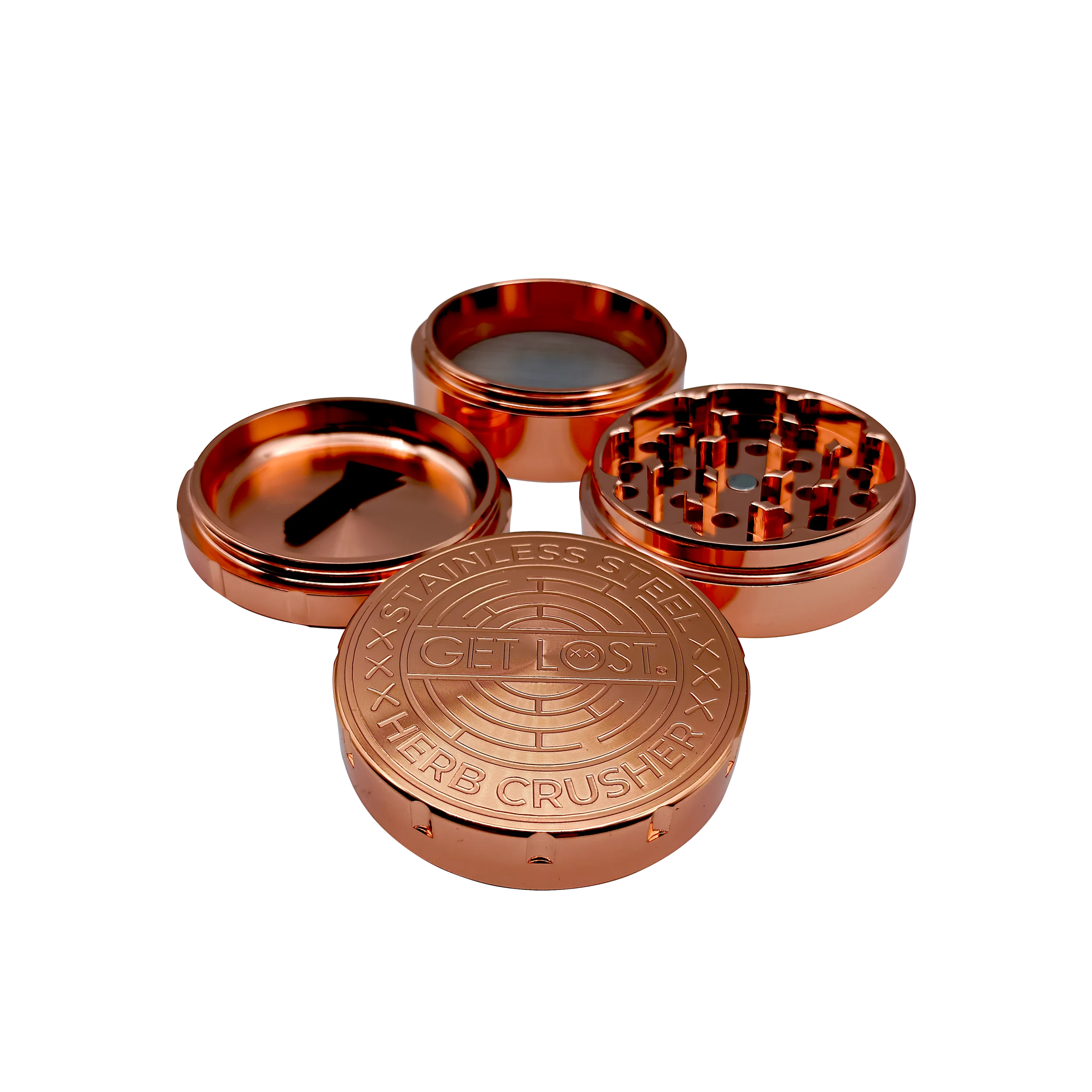 SSG-RG-003 Stainless Steel Herb Grinder (Rose Gold)