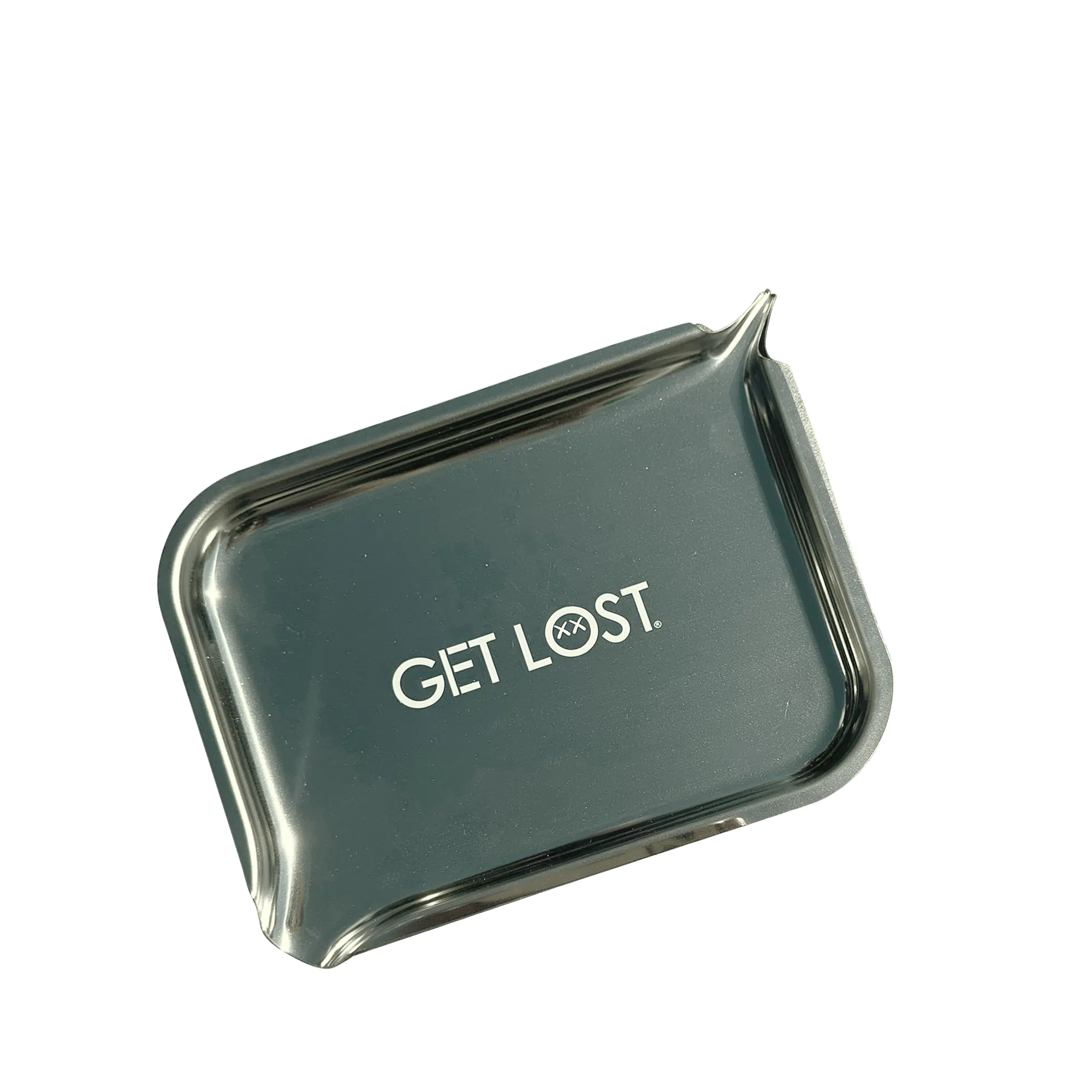 PSST-003 Get Lost Premium Stainless Steel Rolling Tray with Funnel (Silver) - Image 7