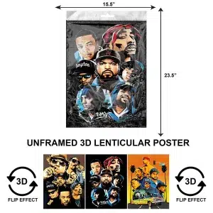 3DLPNF-013 Music - Rappers Collage Large UnFramed Poster