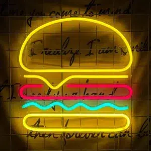 NHL-008 - Neon Hanging Light - Hamburger