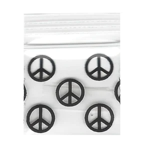 SAB-004 Apple Bag 10x10 (1000 Count) Peace Sign