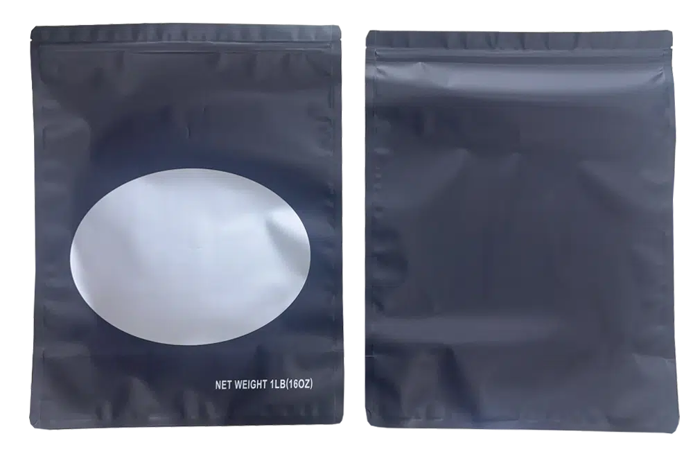 1 Pound Mylar Bag – Premium Smell-Proof Flower Packaging – Dark Grey Solid Color (25 Count) SMBW-1LB-001