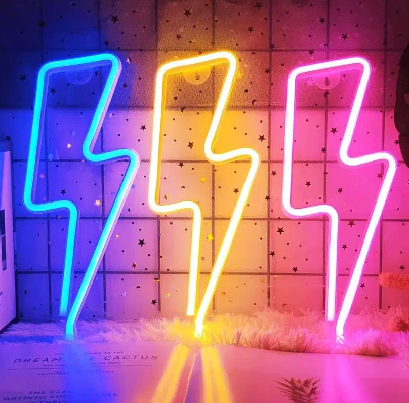 SNL-019 - Small Neon Hanging Light - Christmas Tree - Image 2