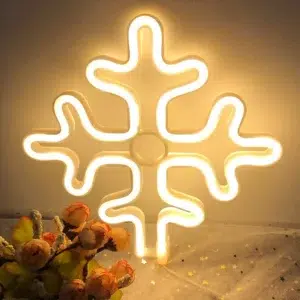 SNL-034 - Small Neon Hanging Light - Snowflake