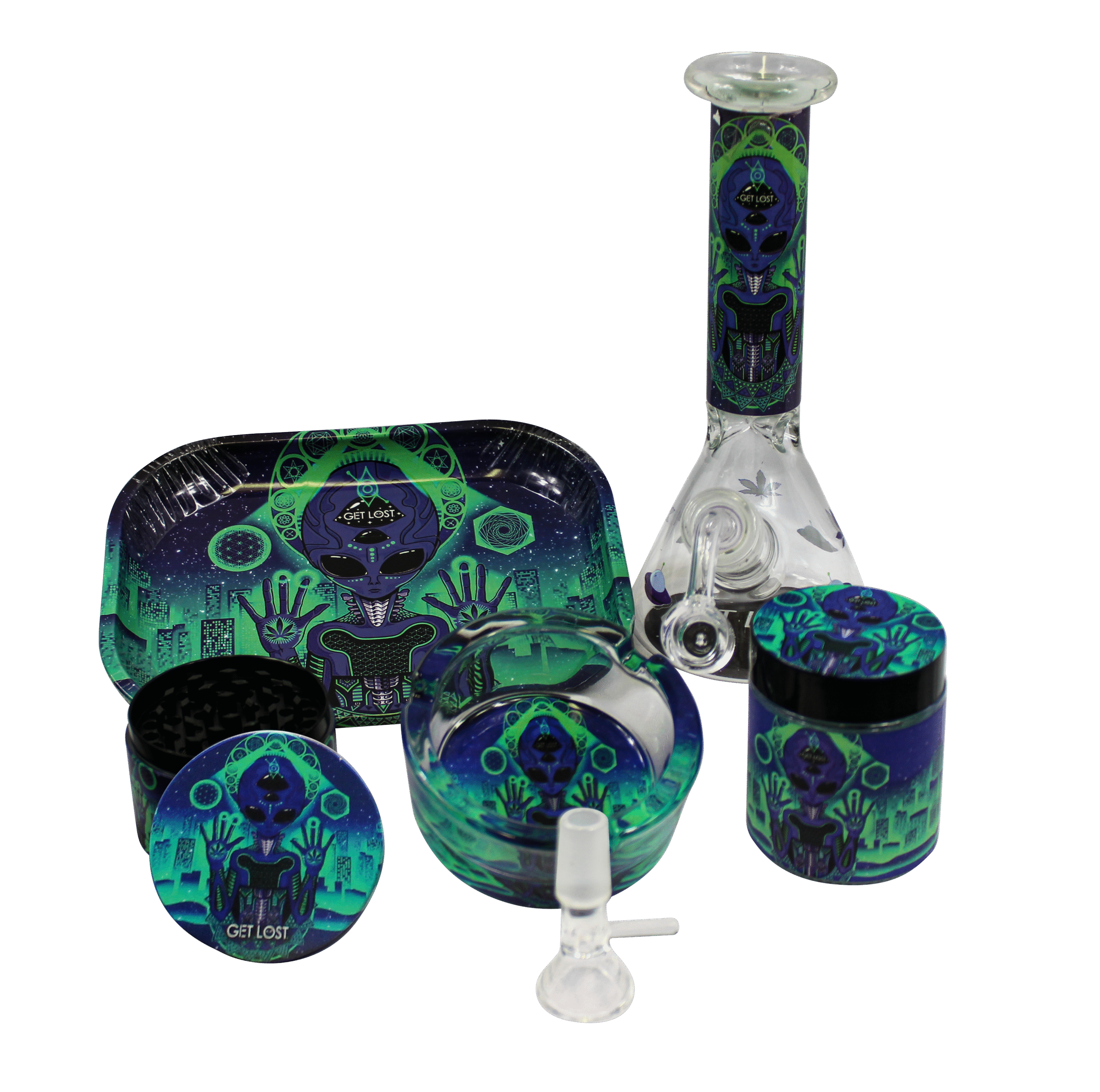 WP-GS-002 - Water Pipe Gift Set (8 in 1) (Purple Alien)