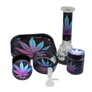 WP-GS-005 - Water Pipe Gift Set (8 in 1) (Cannabis Leaves)
