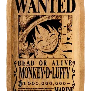 WT018_Wooden Tray - Wanted Monkey D Luffy 11"x7"x1"