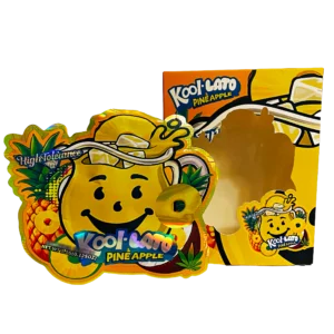 Bag-n-Box 3.5g Mylar Packaging Set (25 Count Bags + Boxes) - Kool-Lato Pineapple BAGNBOX-WIN-019