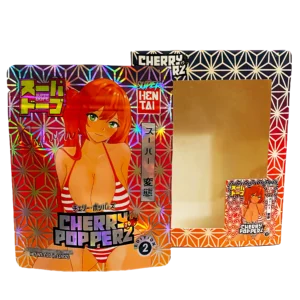 Bag-n-Box 3.5g Mylar Packaging Set (25 Count Bags + Boxes) - Cherry Popperz BAGNBOX-WIN-030