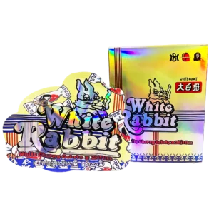 Bag-n-Box 3.5g Mylar Packaging Set (25 Count Bags + Display Boxes) - White Rabbit BNB-Shaped-041