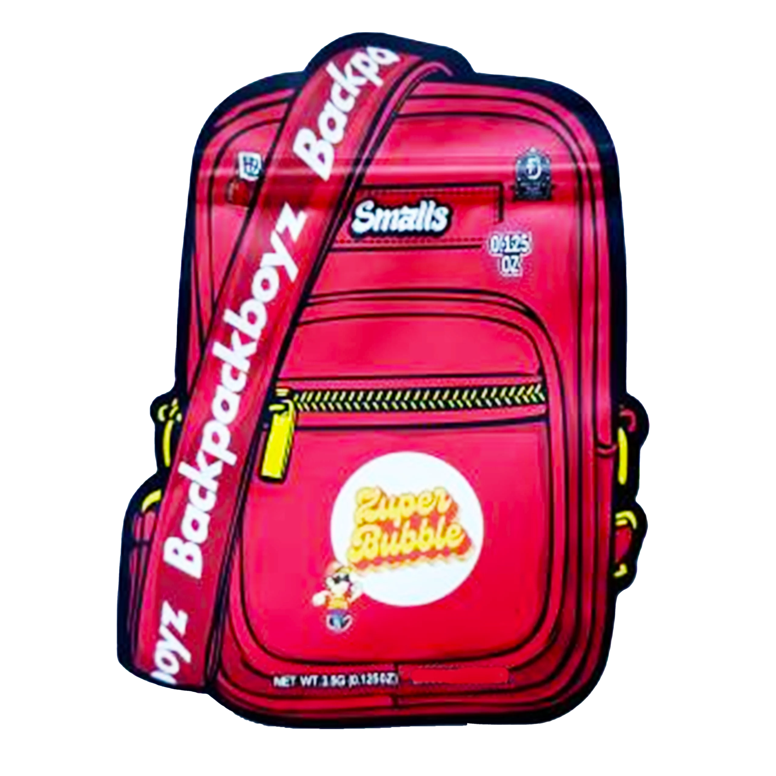 3.5g Shaped Mylar Bag – Premium Smell-Proof Packaging - Backpack Boyz Zuper Bubble (50 Count) SMB-35G-048