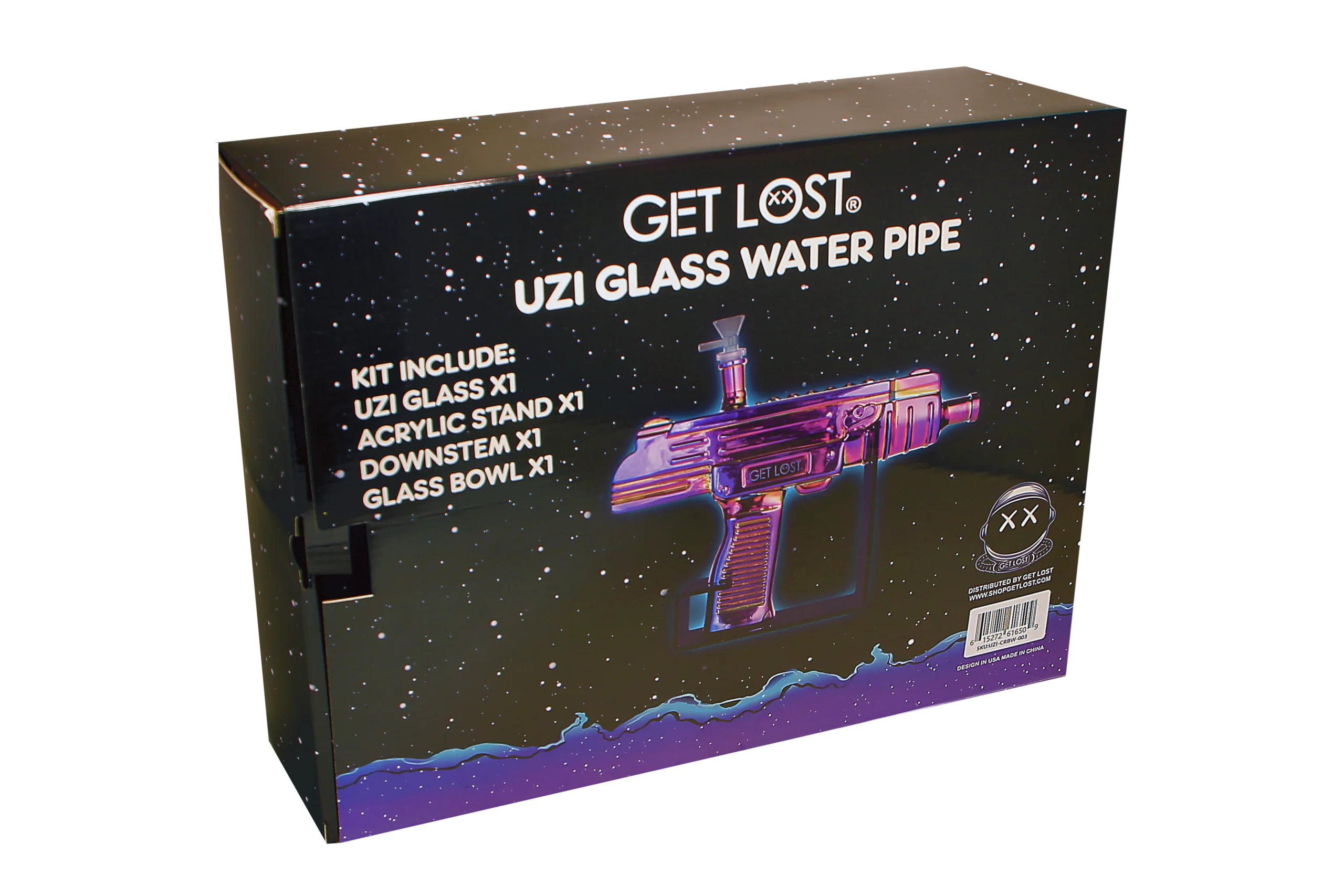UZI-CLRW-003 UZI Water Pipe (Clear Rainbow) - Image 8