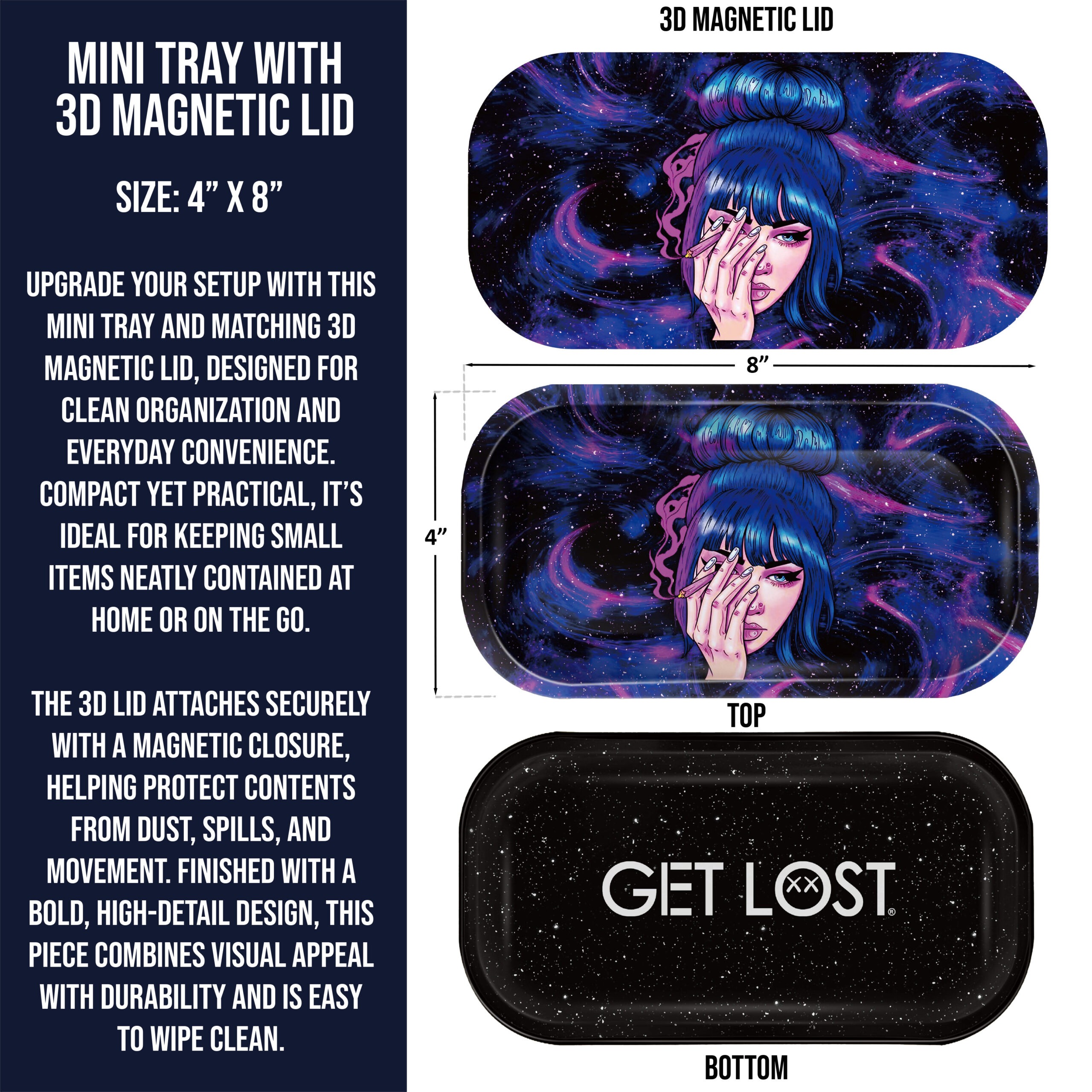 GLMT-005 Mini Magnetic 3D Tray with Lid - Get Lost Woman With Hangover - Image 2