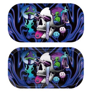 GLMT-006 Mini Magnetic 3D Tray with Lid - Get Lost Galaxy Skull