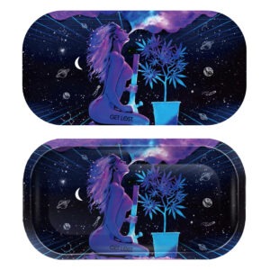 GLMT-008 Mini Magnetic 3D Tray with Lid - Get Lost Hot Girl Smoking Pipe