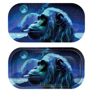GLMT-018 Mini Magnetic 3D Tray with Lid - Get Lost Smoking Gorilla