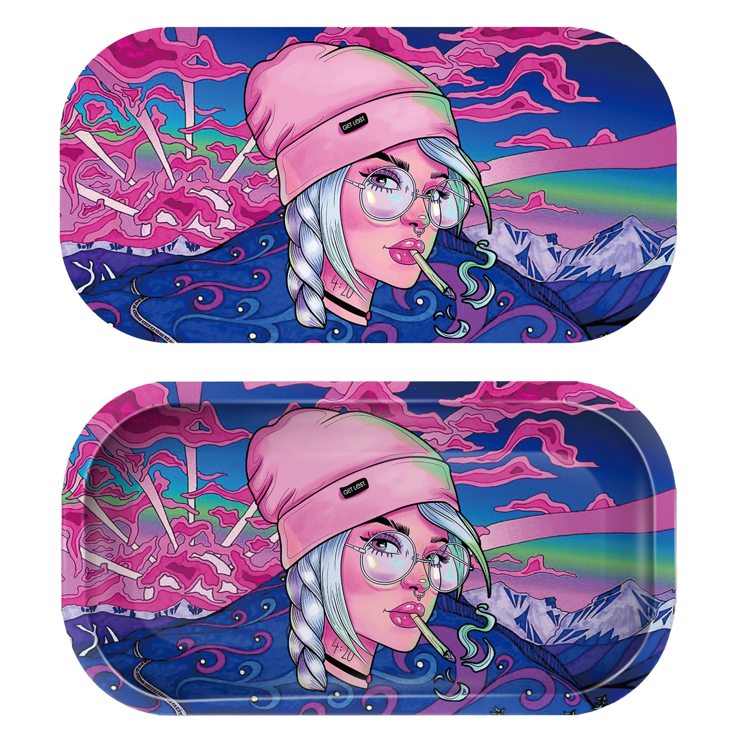 GLMT-021 Mini Magnetic 3D Tray with Lid - Get Lost Pink Hat Girl