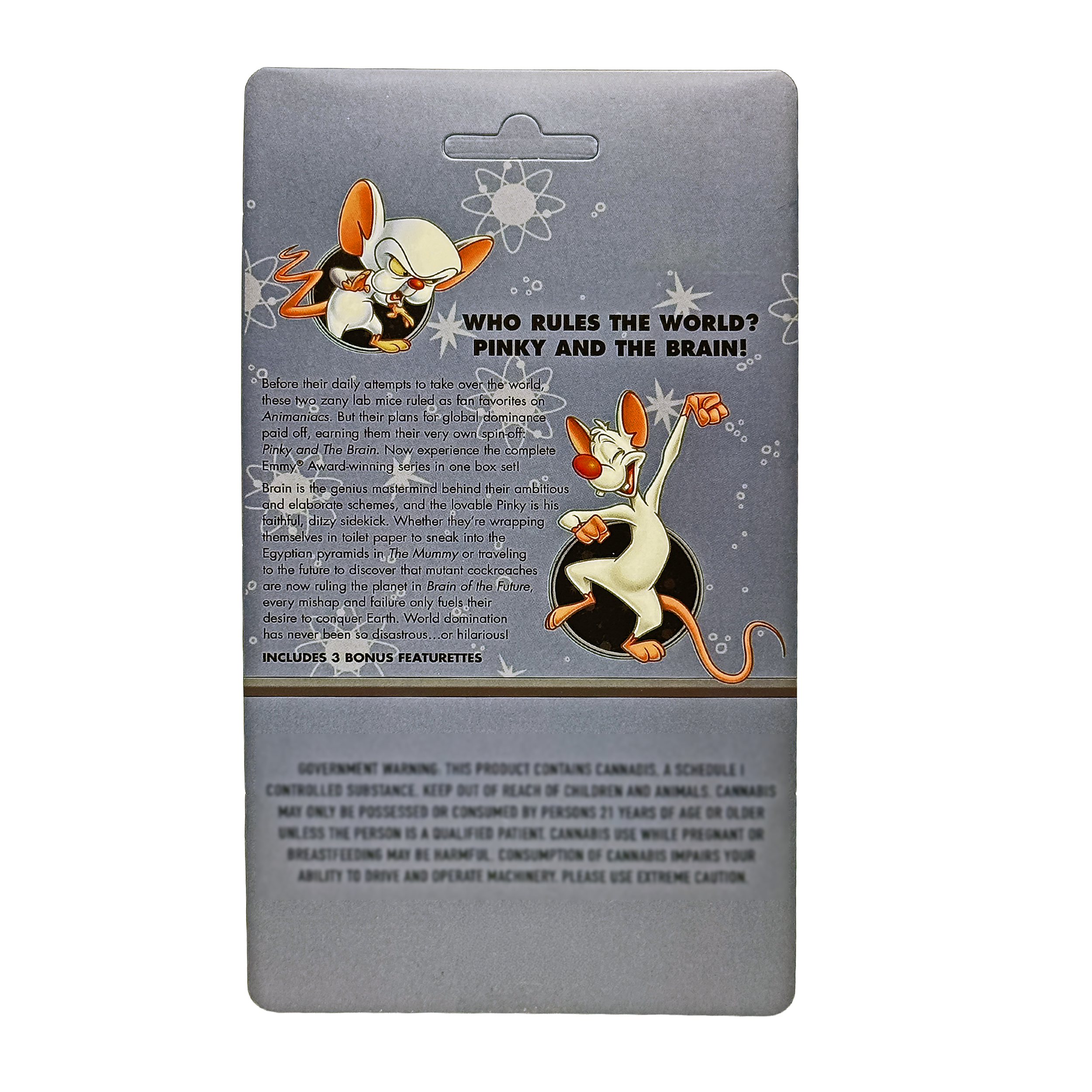 12 Pack – 3.5g Blister Pack Carded Storage - Pinky and The Brain (Pinky) - BLISTER-009 - Image 2
